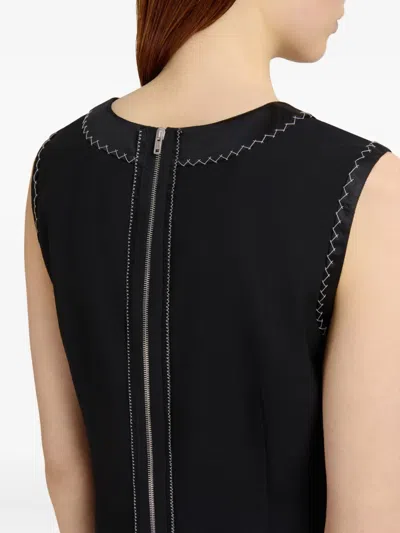 Marni Stitched-detail Sleeveless Midi Dress