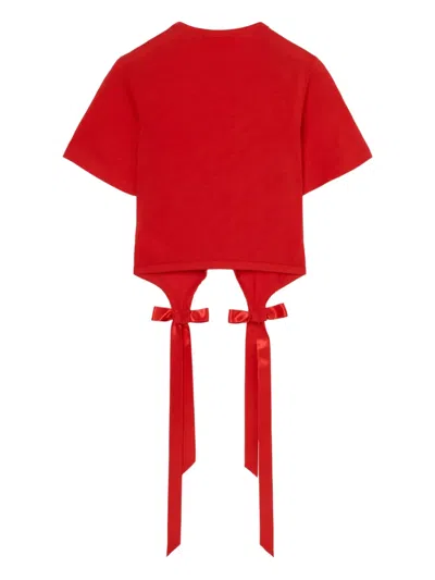 Simone Rocha Easy Bow-detail Short-sleeve T-shirt