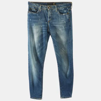 Pre-owned Just Cavalli Blue Denim Slim Fit Jeans S/waist 29"