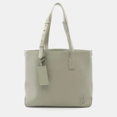 Pre-owned Louis Vuitton Fastline Tote Bag Leather Beige In Sand