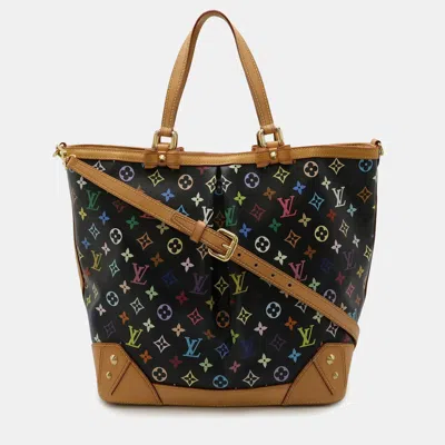 Pre-owned Louis Vuitton Monogram Multicolor Charlene Gm Tote Bag Shoulder Noir Black