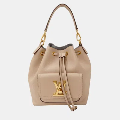 Pre-owned Louis Vuitton Handbag Shoulder 2way Calfskin Rock Me Bucket Nv Greige In Sand