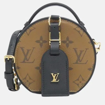 Pre-owned Louis Vuitton Monogram Reverse Mini Boite Chapeau Shoulder Bag In Brown