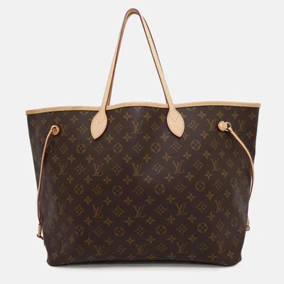 Pre-owned Louis Vuitton Tote Bag Monogram Neverfull Gm In Brown