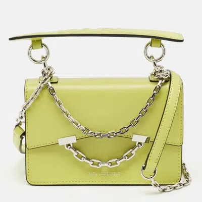 Pre-owned Karl Lagerfeld Green Leather K/seven 2.0 Crossbody Bag
