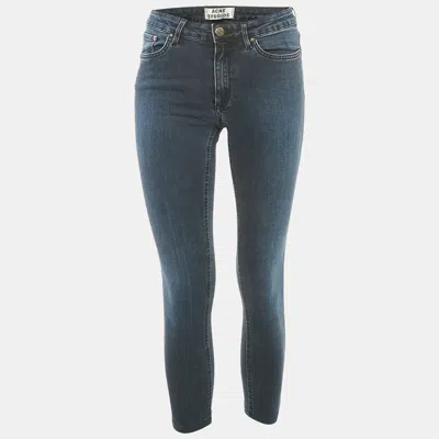 Pre-owned Acne Studios Blue Faded Denim Skin 5 Deep Jeans S Waist 26"