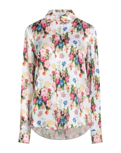 Loewe Flower Print Shirt In Multicolor Soft Pink