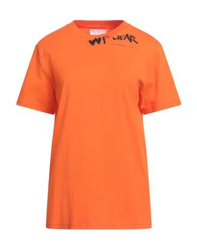 Oof Wear Woman T-shirt Orange Size S Cotton
