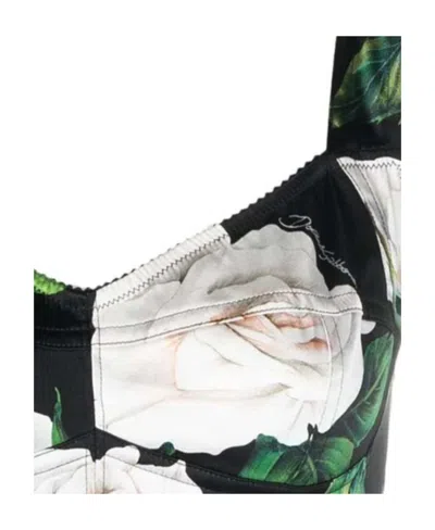 Dolce & Gabbana Floral-print Silk Vest Top In Multi