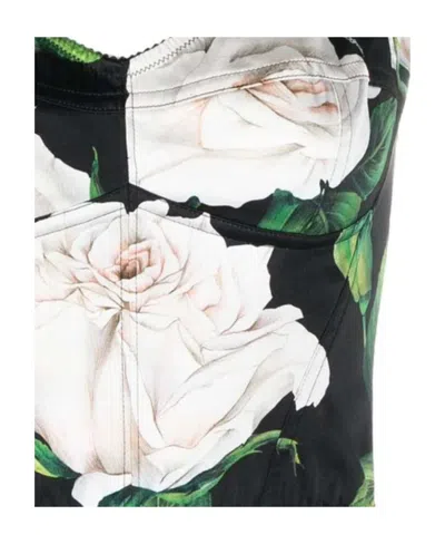 Dolce & Gabbana Floral-print Silk Vest Top In Multi
