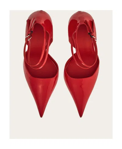 Ferragamo Vidya Patent Dual-buckle Wedge Pumps