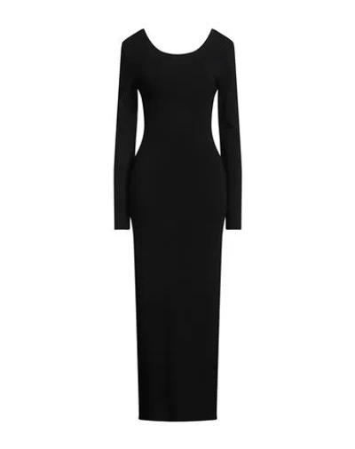 Akep Woman Midi Dress Black Size 8 Viscose, Polyamide, Elastane In Black