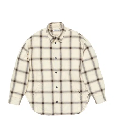 Acne Studios Button-down Shirt Jacket In Neutral