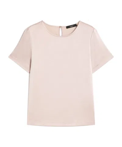 Weekend Max Mara Gilbert Keyhole Cut-out Crewneck T-shirt In Pink
