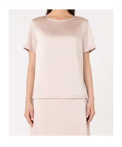 Weekend Max Mara Gilbert Keyhole Cut-out Crewneck T-shirt In Pink