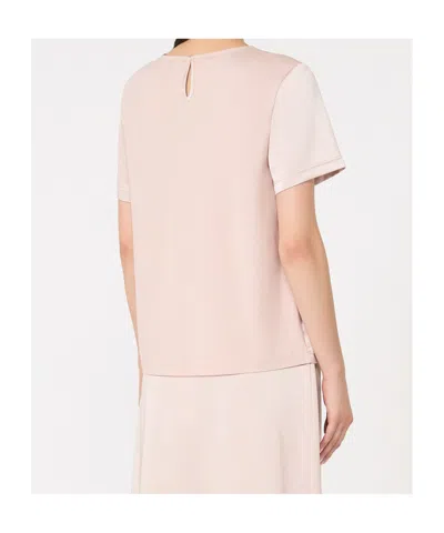 Weekend Max Mara Gilbert Keyhole Cut-out Crewneck T-shirt In Pink