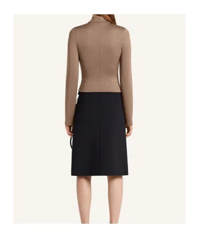 Courrèges Midi Skirt With Side Zip In Black