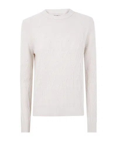 Twinset Twin-set Round Neck Sweater In White