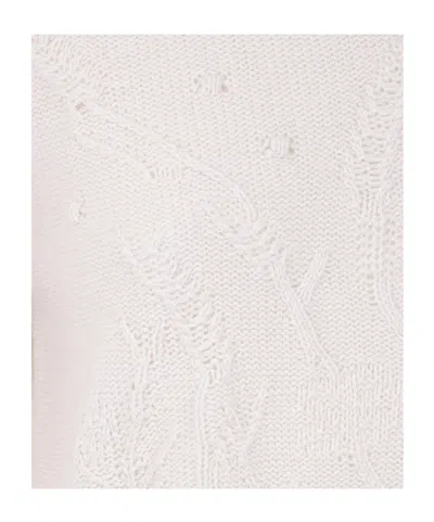 Twinset Twin-set Round Neck Sweater In White