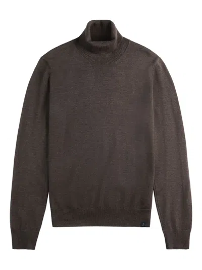 Fay Turtleneck Top In Brown