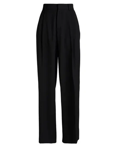 Chb Christian Boaro Woman Pants Black Size L Virgin Wool, Lycra In Multi