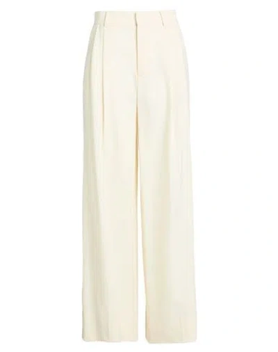 Chb Christian Boaro Woman Pants Ivory Size L Virgin Wool, Lycra In Neutral