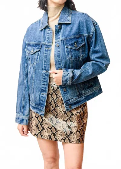 Walter Baker Shawna Denim Jacket In Dark Wash In Blue