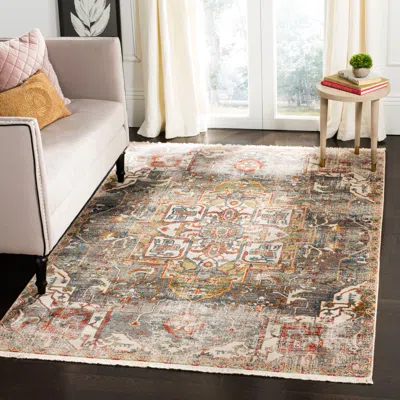 Safavieh Vintage Persian Machine Made Area Rug, Charcoal / Olive Traditional Style In Multi