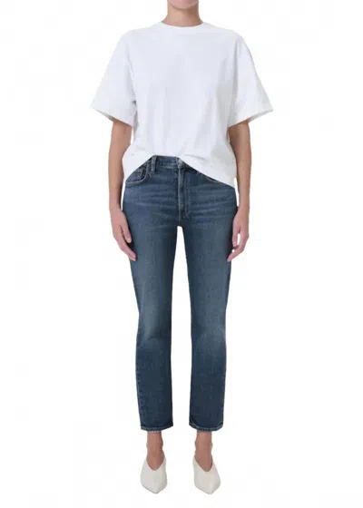 Agolde Kye Mid Rise Straight Crop Jeans In Control