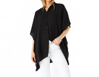 Coco + Carmen Corinne Button Front Cover Wrap In Black