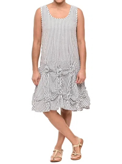 Tulip Clothing Matilda Tunic Dress In Murphy Seersucker Stripe