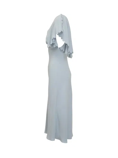 Elisabetta Franchi Abito Mezza Manica Longuette In Blue