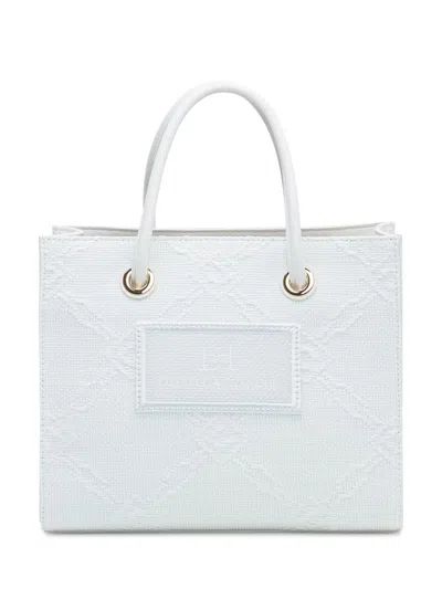 Elisabetta Franchi White Tote Rafia Bag
