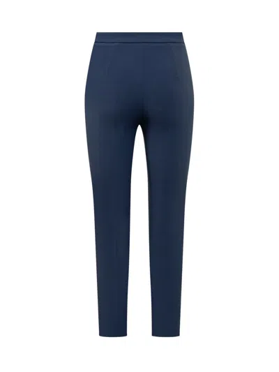 Elisabetta Franchi Trousers Blue And Green In Blue