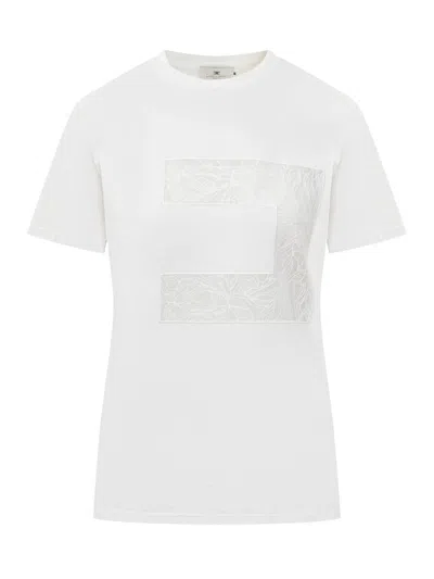 Elisabetta Franchi Jersey T-shirt With Macro Voile Logo