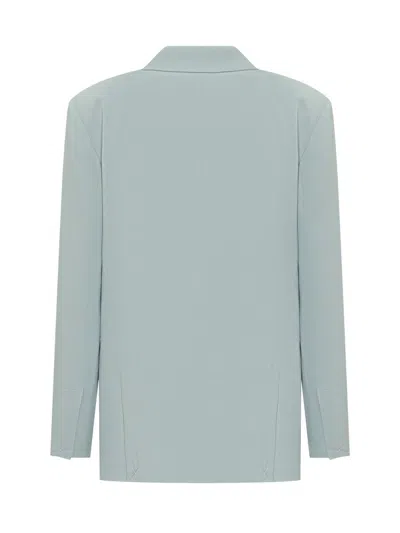 Pinko 'faraona' Light Blue Single-breasted Jacket With Peak Revers In Blue