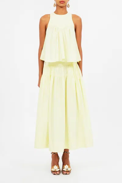 Ulla Johnson Kali Cotton Sleeveless Tank Top In Citron