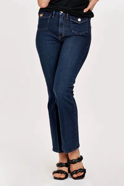 Dear John Denim Jeanne Super High Rise Cropped Flare Jeans In Riders