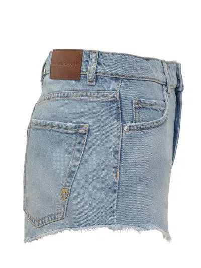 Pinko Serengeti Denim Shorts In Blue