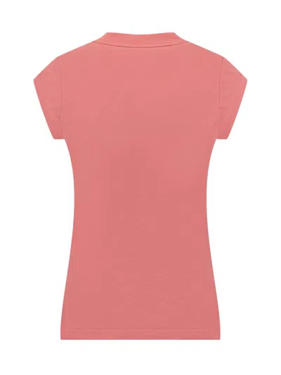 Pinko Logo-embossed Short-sleeve T-shirt In Pink