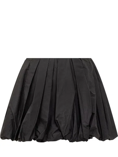 Pinko Flannel Mini Skirt-effect Shorts In Black