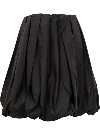 Pinko Flannel Mini Skirt-effect Shorts In Black