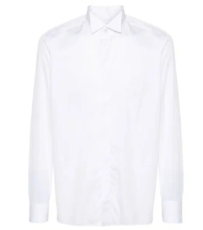 Tagliatore Shirt In White Cotton In White