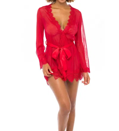 Oh La La Cheri Provence Lace Trim Wrap In Red