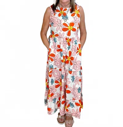 Robe Brodée Papillon Imports - Blanc Et Rose - Taille S - Sans Manches - Très Bon état