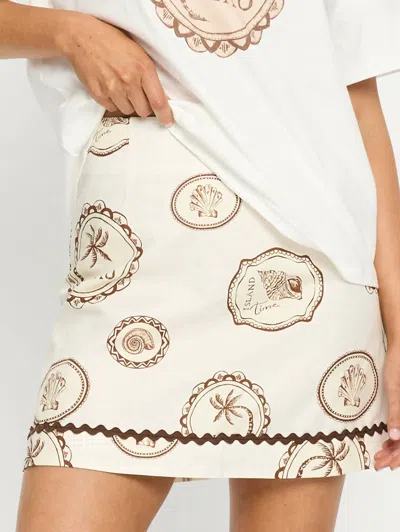 Kivari Ciao Mini Skirt In Cream In Neutral