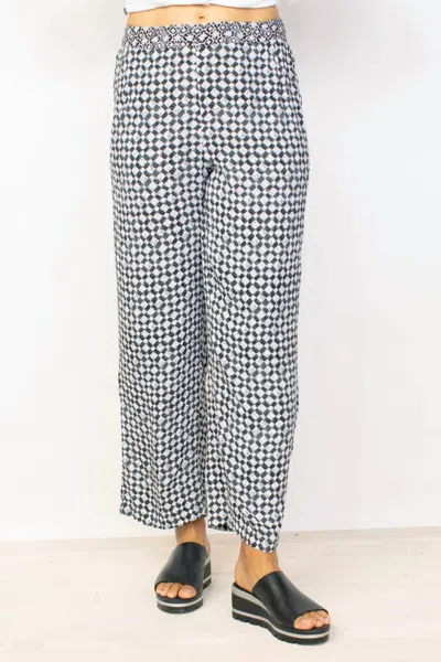 Habitat Diamond Pattern Flood Pant In Gull In Multi