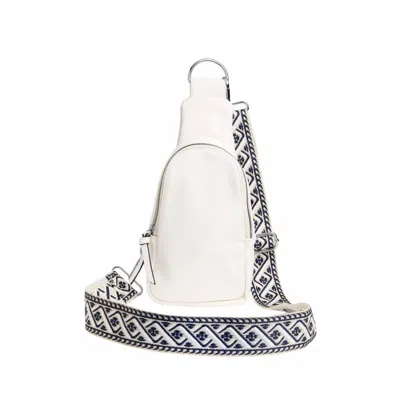 Coco + Carmen Rhea Vegan Leather Crossbody Sling Bag In White