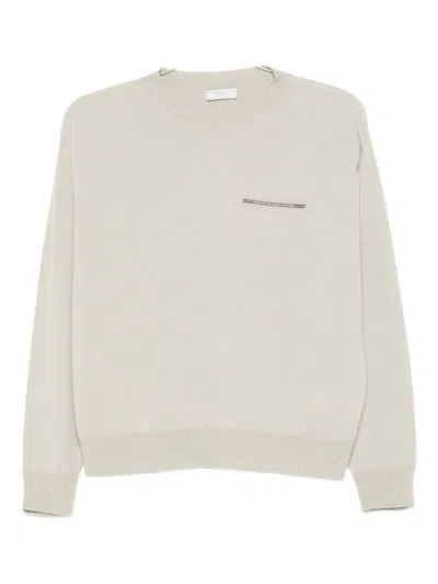 Peserico Relaxed Fit Cashmere Sweater In Neutral