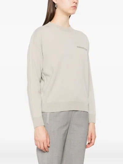 Peserico Relaxed Fit Cashmere Sweater In Neutral